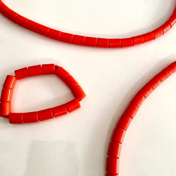 Red coral costume beads African Traditional Wedding - Picture 2 of 2